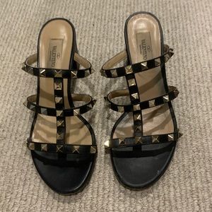 Valentino Rockstud heeled mule